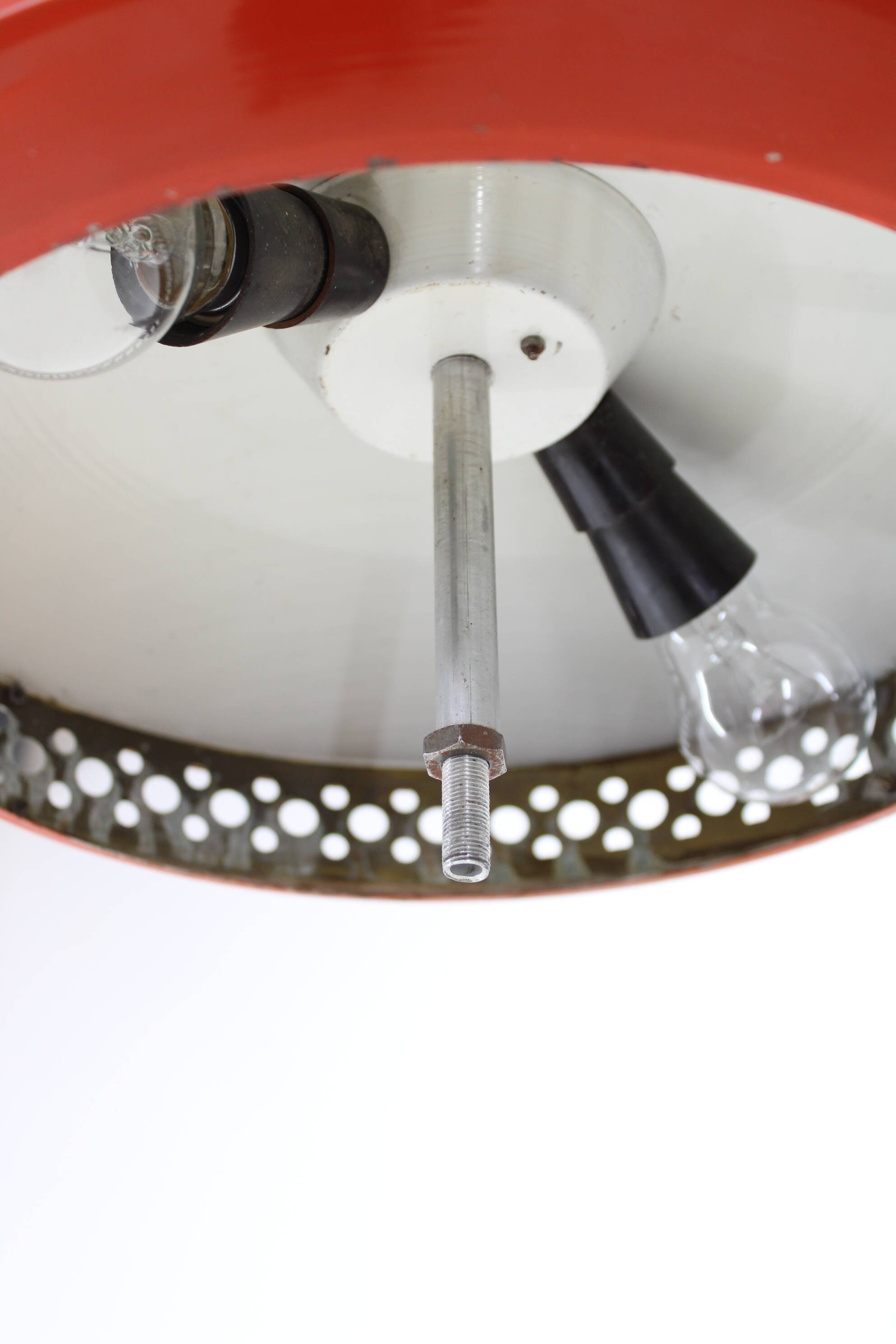 1970s space age metal pendant by ludib bratislava, czechoslovakia