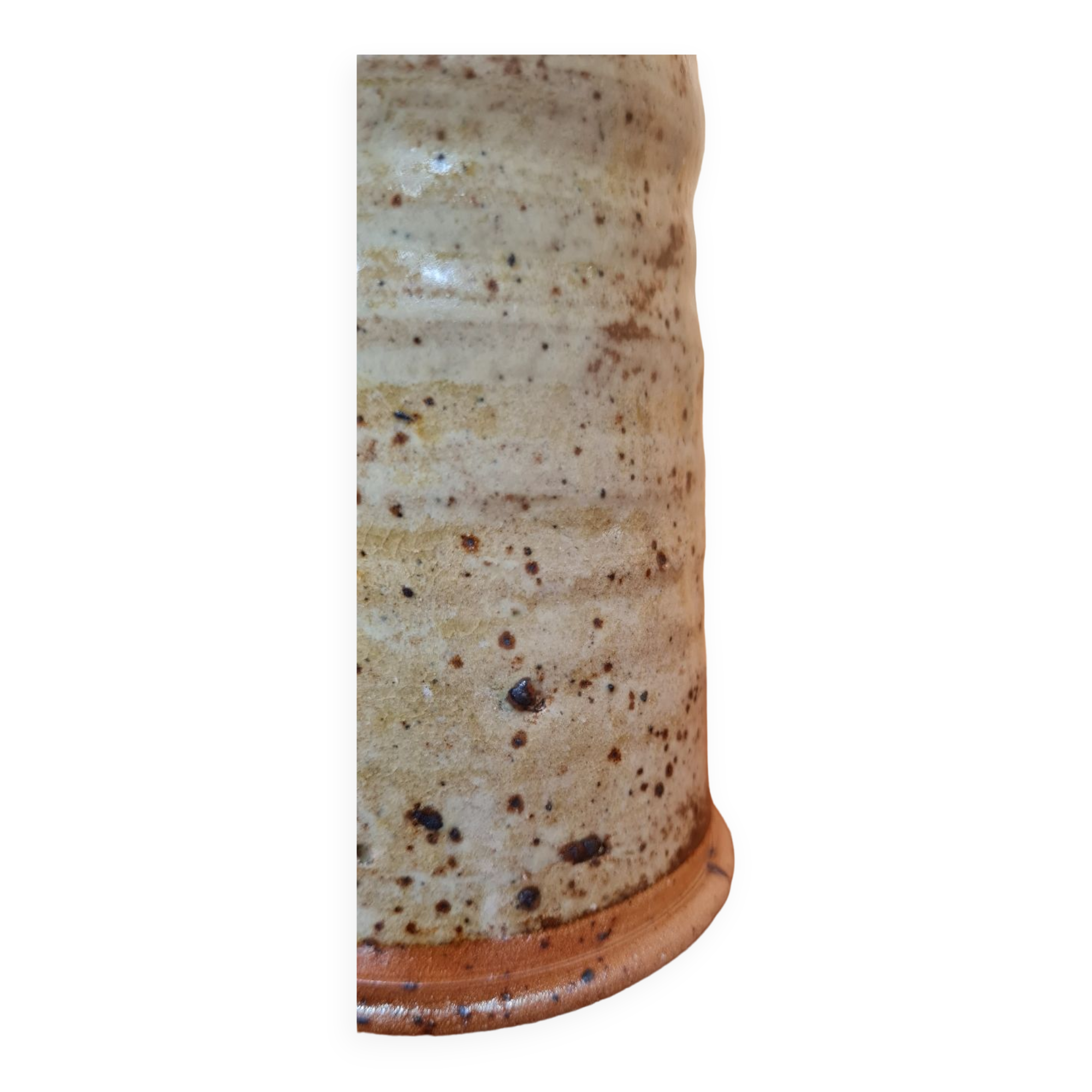 Set of four glasses in varnished stoneware