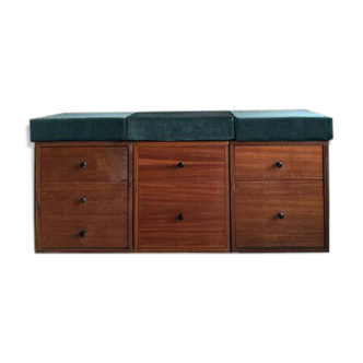 Trio de meubles à tiroirs vintage