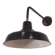 Antique cast iron wall bracket and enamelled globe, 1950s