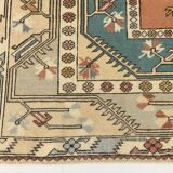 5x8 Shades Of Copper Green Vintage Oushak Rug, 146x227Cm SKU 24356