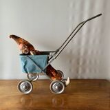 Poussette vintage pliable pour poupée