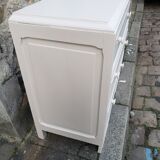 Commode vintage table à langer blanc poudré