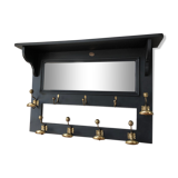 Wall coat rack with mirror