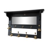 Wall coat rack with mirror