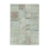 Handmade anatolian overdyed 171 cm x 241 cm blue patchwork carpet