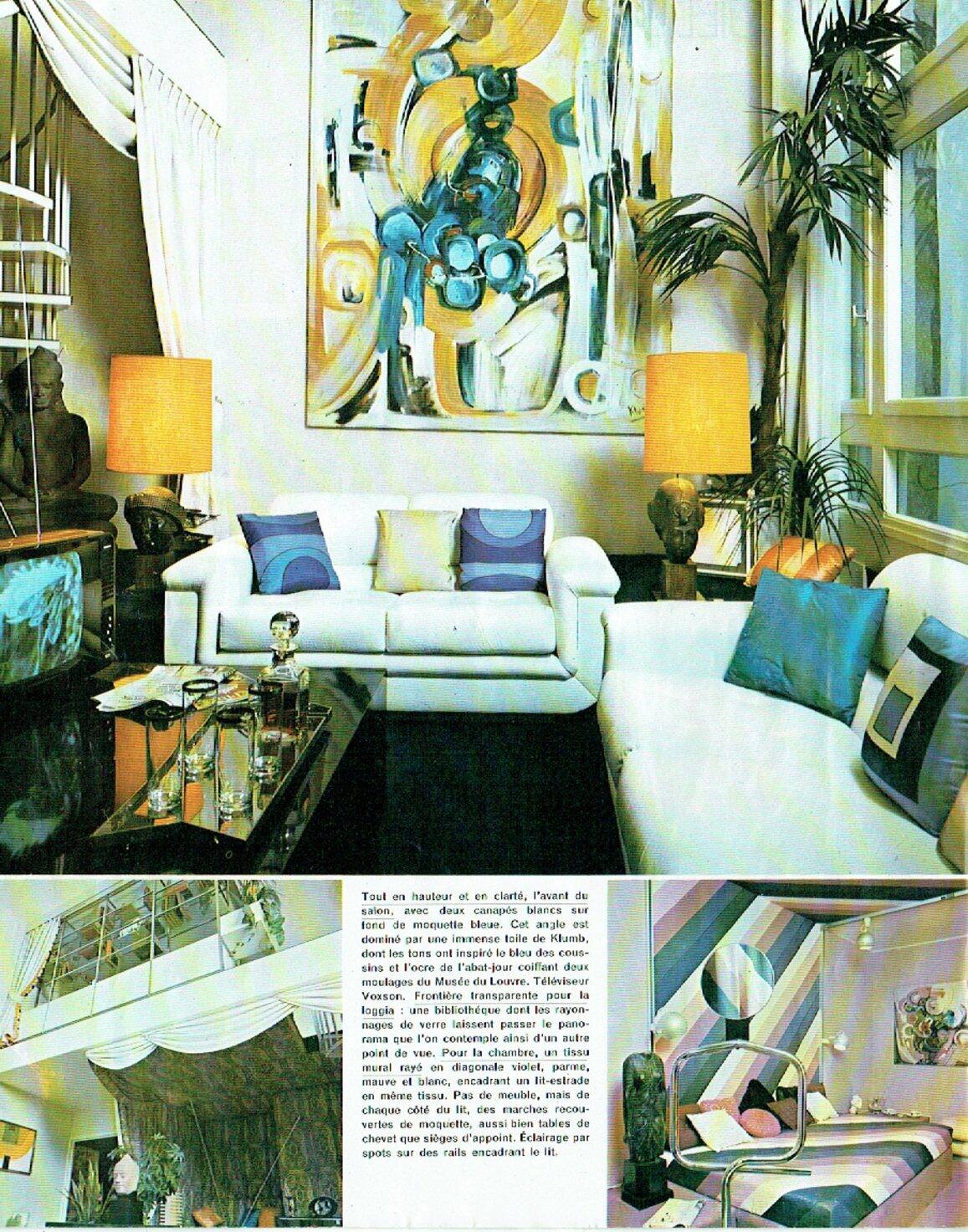 Maison Jansen. Smoked glass furniture for vinyl records. 1970s.