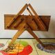 Worker - wooden sewing box with vintage compass feet