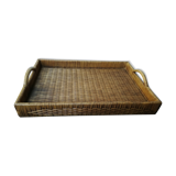 Vintage wicker tray