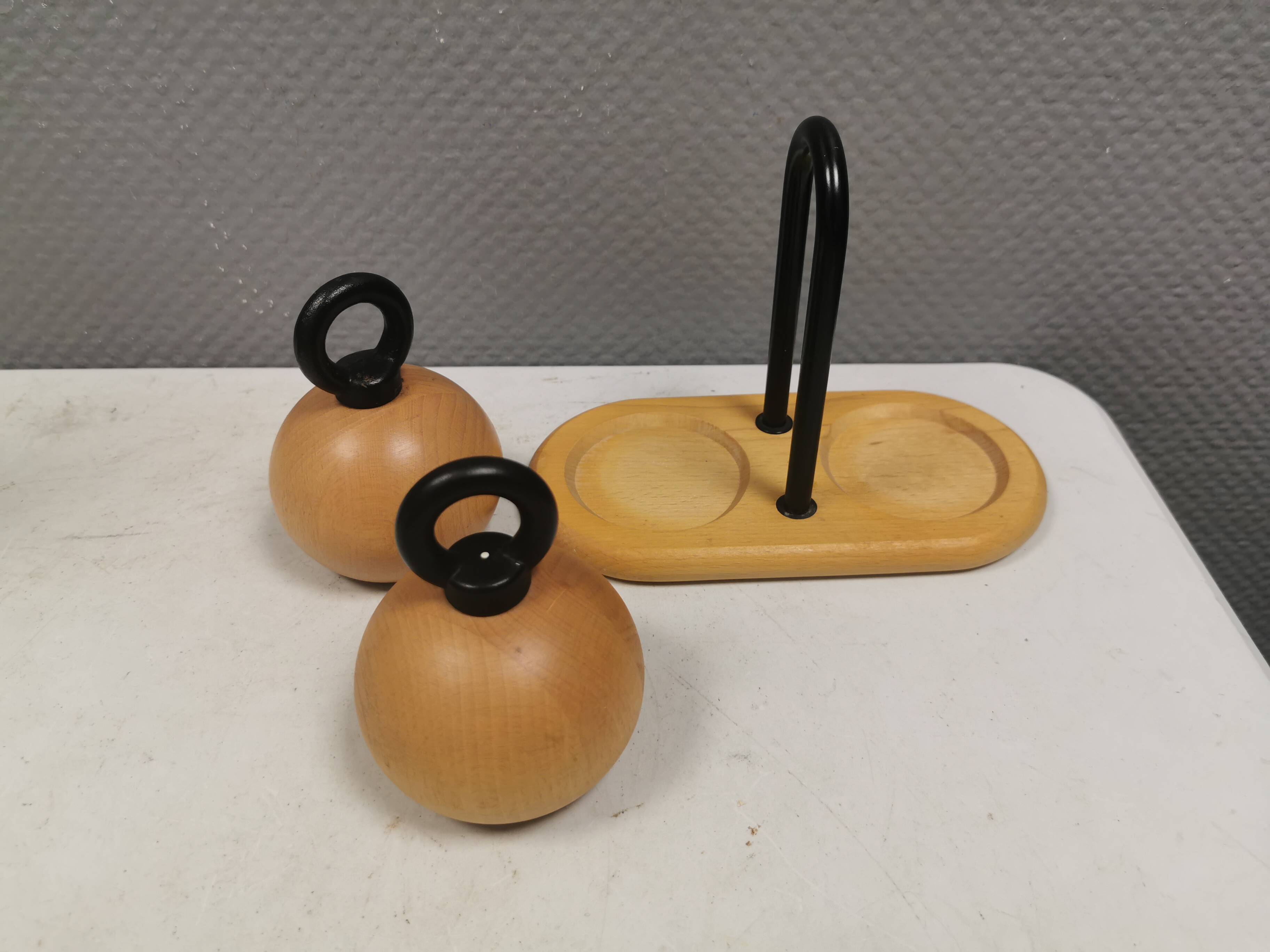 Pepper and salt mills designed by C. Jörgensen and R. Nissen for Bodum Denm