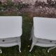 Pair of 1-drawer bedside tables, Louis XV style, Luxembourg green