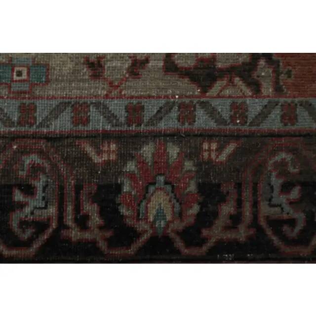 Tapis turc fait main en laine et coton rouge des années 1970 172x278