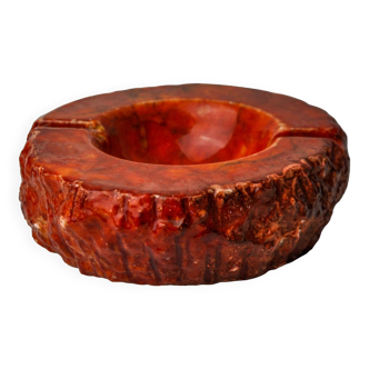 Red alabaster ashtray by Romano Bianchi, Italy, 1970