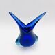 Large Murano Vase Flavio Poli Sommerso Blue Cobalt Turquoise 31.5cm
