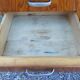 Mado buffet, asymmetrical doors, metal, floral top, vintage