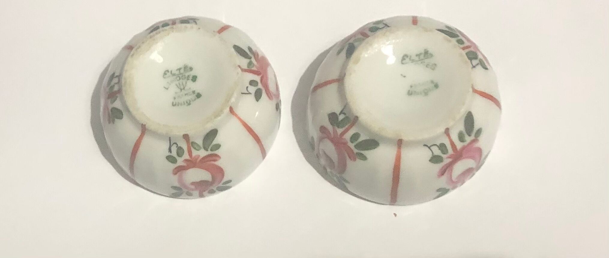 Pair of salerons Léon Texeraud dit Elté Limoges