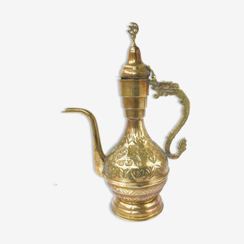 Large oriental brass teapot