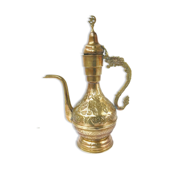 Large oriental brass teapot