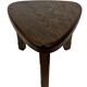 Set of 3 brutalist oak oval side or nesting tables minimalist design 1970s