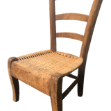 Children's chair wood and straw