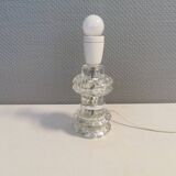 Swedish table lamp in hard pressed crystal glass, from Swedish SSA