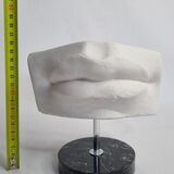 Lips of Michelangelo's "David", after Brucciani, on base, 17 cm