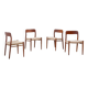Ensemble de 4 chaises Niels Møller Modèle 75 en teck, 1960 Danemark