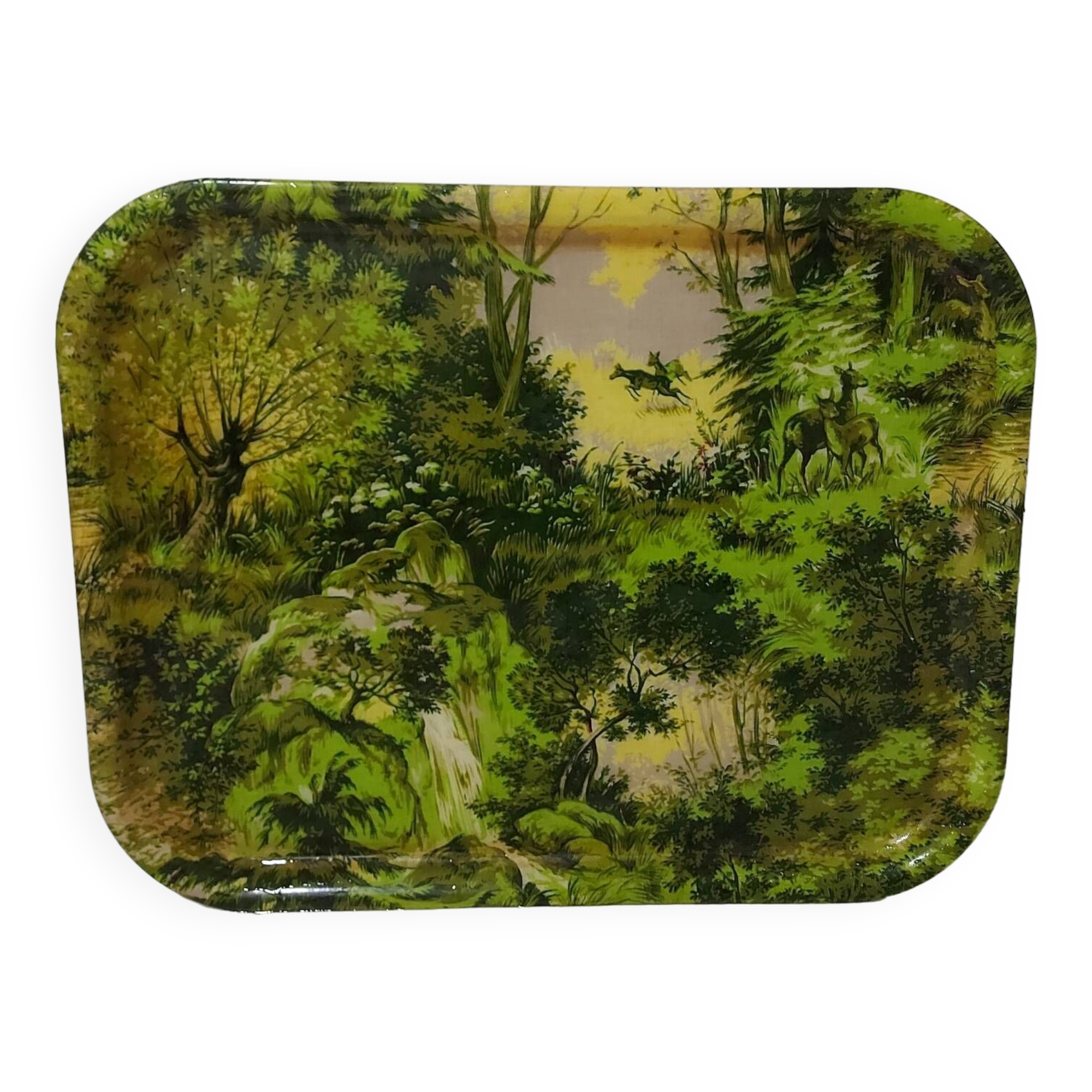Tray 50s forest scene