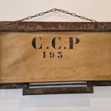 Antique beveled wrought iron mirror circa 1930