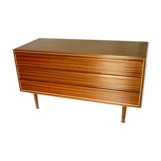 Chest of drawers 3 drawers in mahogany from the 60s