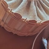 70s suspension in rattan and Scandinavian style fabrics