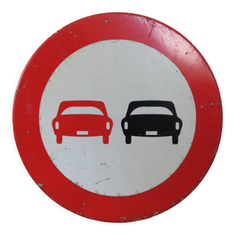 Old road sign, Netherlands 1960, 80 cm