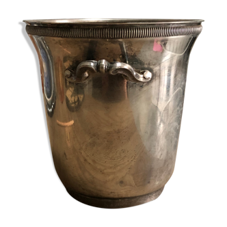 Champagne bucket with silver metal punch made in France