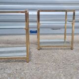 Paire de tables d'appoints Belgochrom 1970