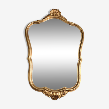 Ancien miroir doré style rococo