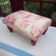 Pouf, footstool toile de jouy