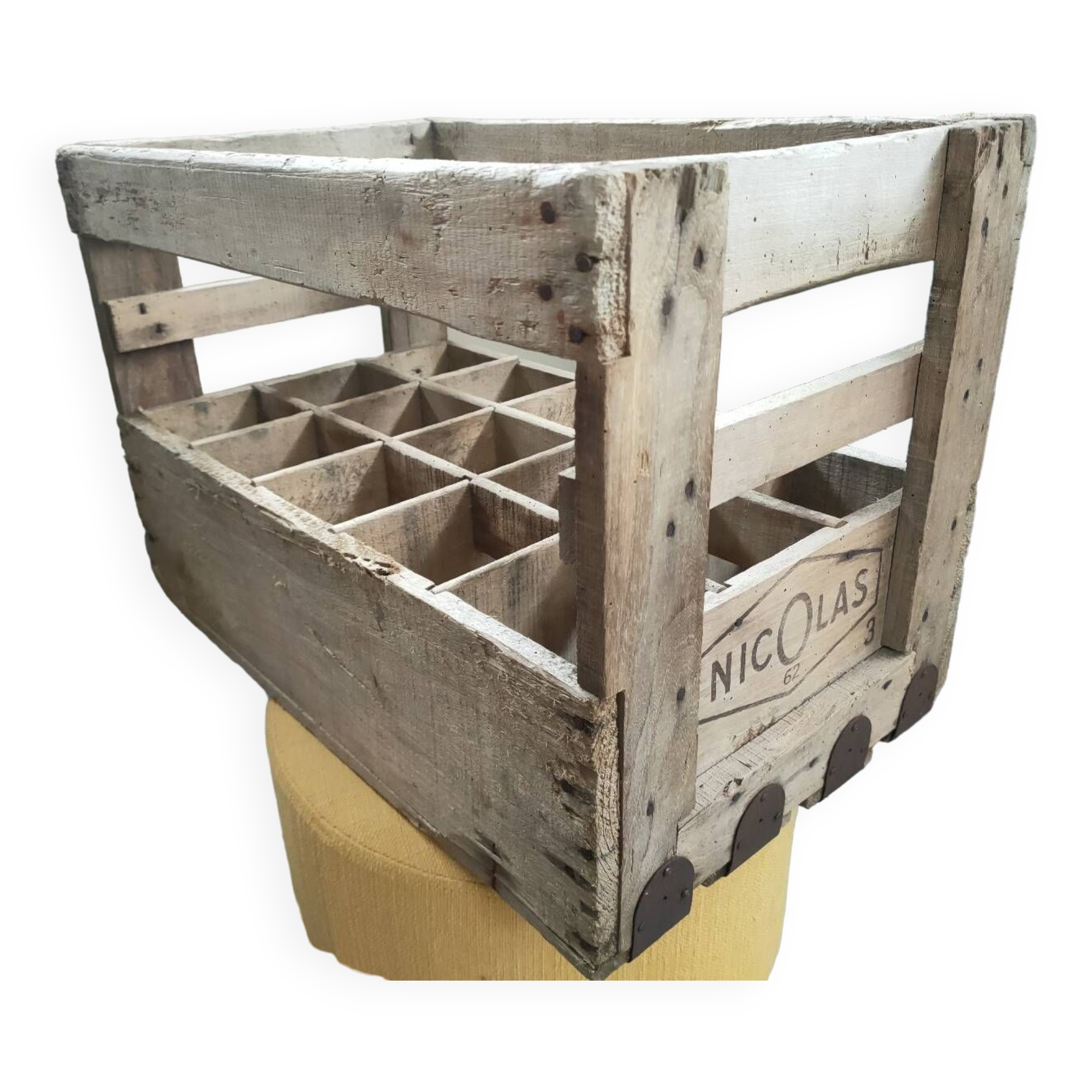 Caisse casier à bouteilles vintage Nicolas