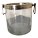 Silver-plated glass and metal champagne bucket
