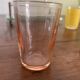 set of six digestive glasses with glass and metal tray