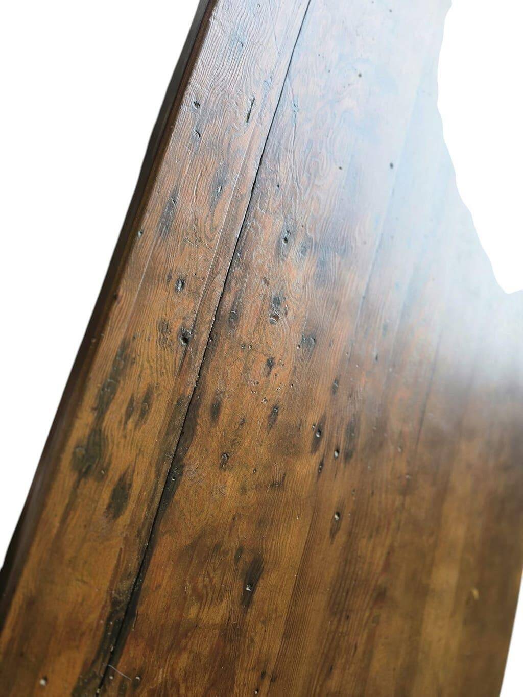 Comptoir de magasin/table de travail vintage en bois