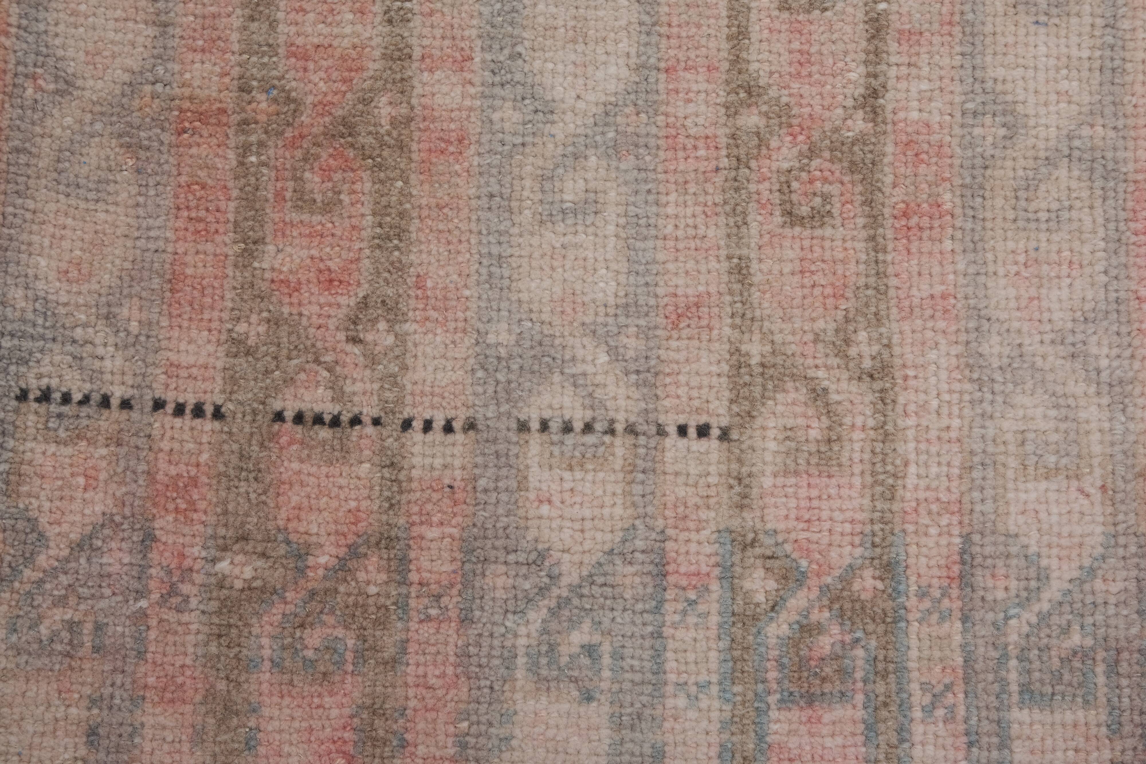 Vintage Turkish rug from Oushak, hand-woven 75x230 cm