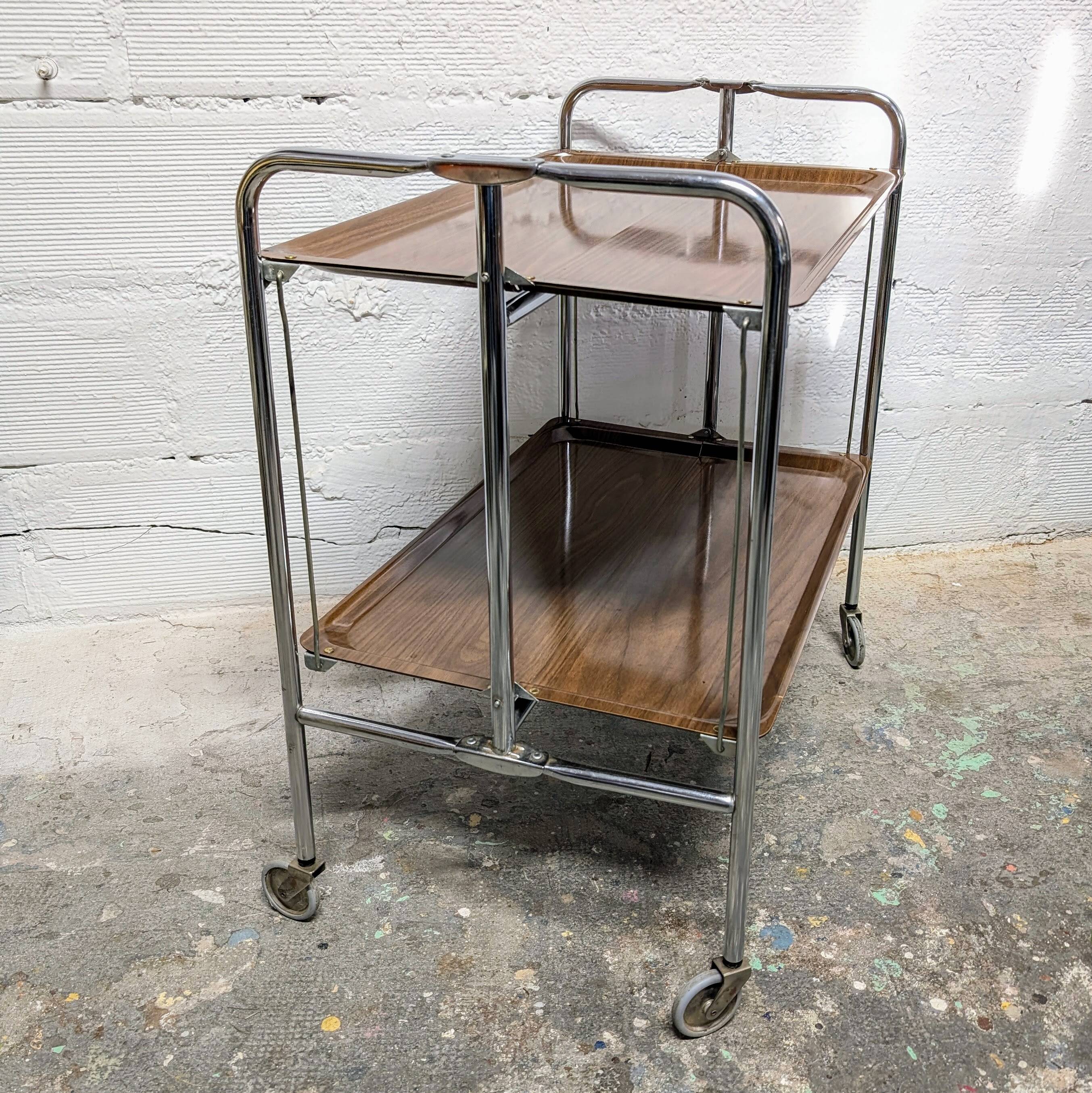 Vintage folding trolley with wheels