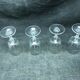 Set of four old vintage glass crystal walking glasses