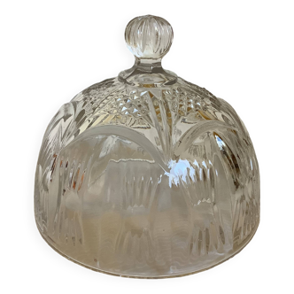 Old thick molded glass bell