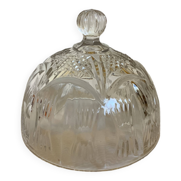 Ancienne cloche en verre épais moulé
