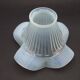 French vintage pale blue opaque glass replacement shade with frilled edge.