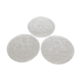 Set of 3 crystal bottle bottoms