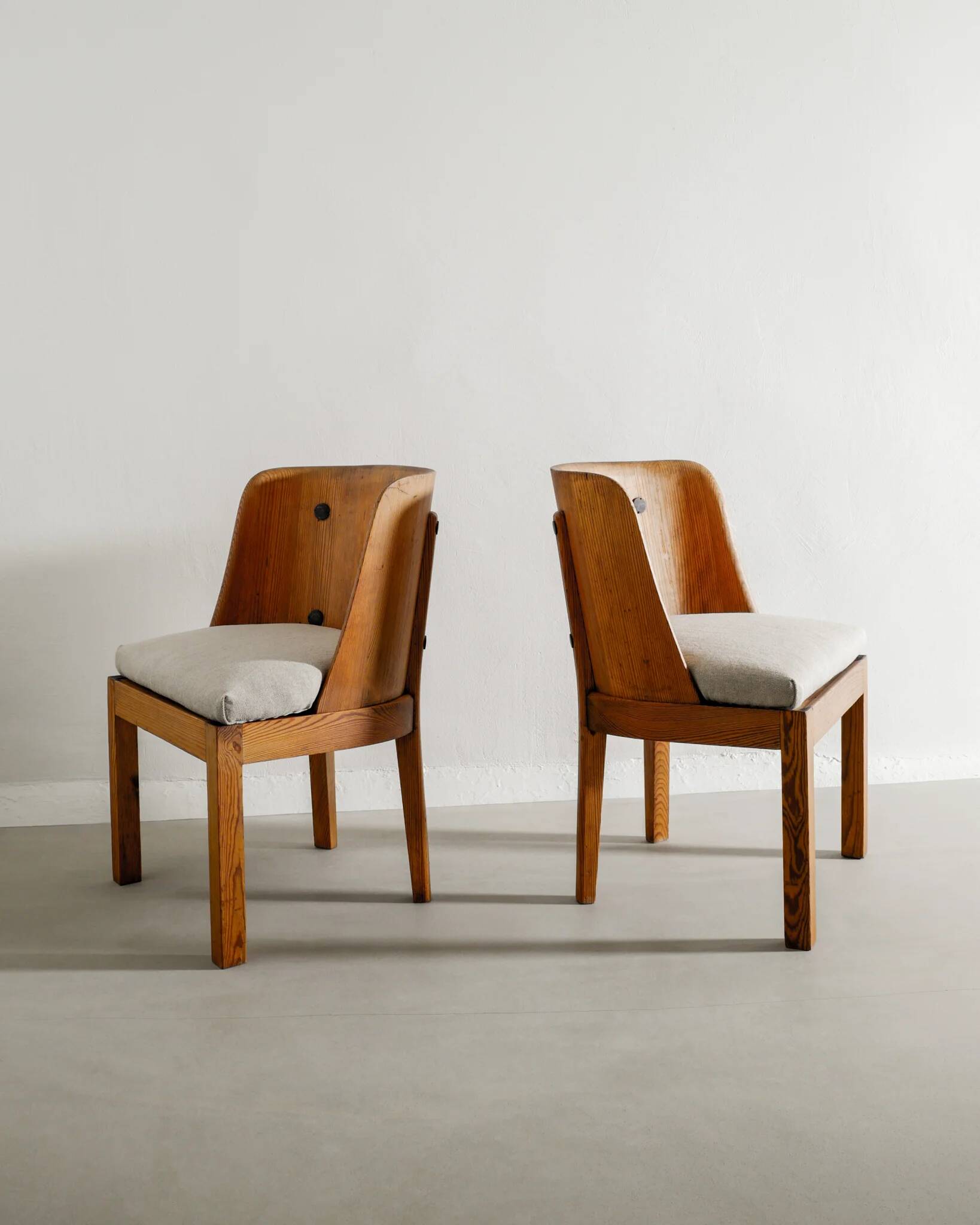 Vintage Swedish Modern Wooden "Lovö" Armchairs by Axel Einar Hjorth, 1930s