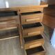 Vintage wooden desk 5 drawers