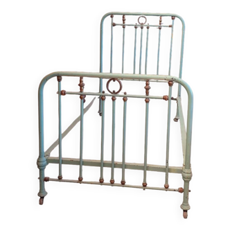 Antique iron bed.